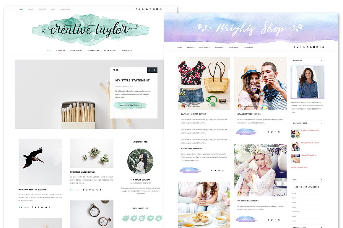 Watercolor Pack for Bloggers Watercolor Pack for Bloggers