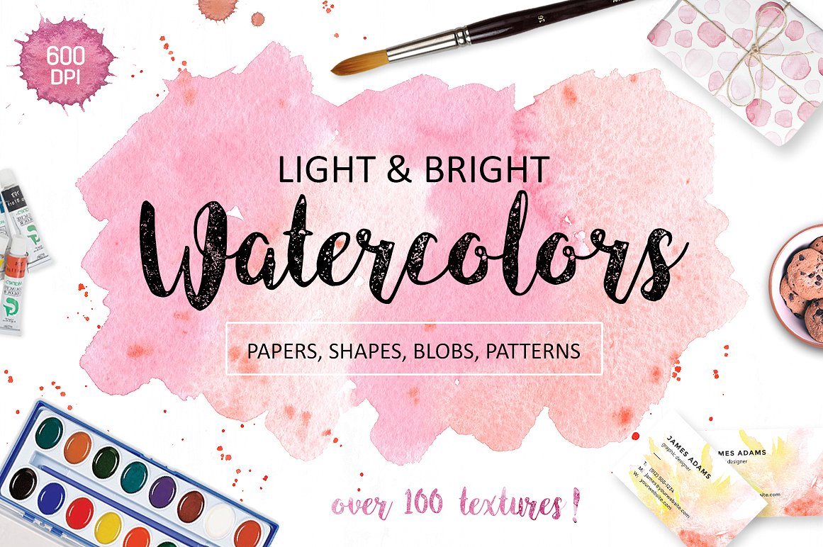 Watercolor Textures. Light & Bright Watercolor Textures. Light & Bright