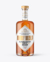 Whiskey Bottle with Wooden Cap Mockup