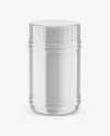 Plastic Jar in Shrink Sleeve Mockup - Front View (High-Angle Shot)