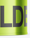 Metallic Round Tin Can Mockup