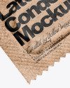 Kraft Paper Condom Packaging Mockup - Half Side View