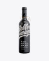 Wine Bottle in Glossy Paper Wrap Mockup Wine Bottle in Glossy Paper Wrap Mockup