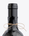 Wine Bottle in Glossy Paper Wrap Mockup Wine Bottle in Glossy Paper Wrap Mockup