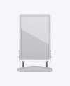 Glossy Pavement Stand Mockup - Front View