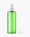 Opened Green Spray Bottle With Transparent Сap Mockup