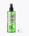 Opened Green Spray Bottle With Transparent Сap Mockup