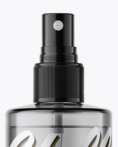 Opened Dark Spray Bottle With Transparent 小ap Mockup Opened Dark Spray Bottle With Transparent 小ap Mockup