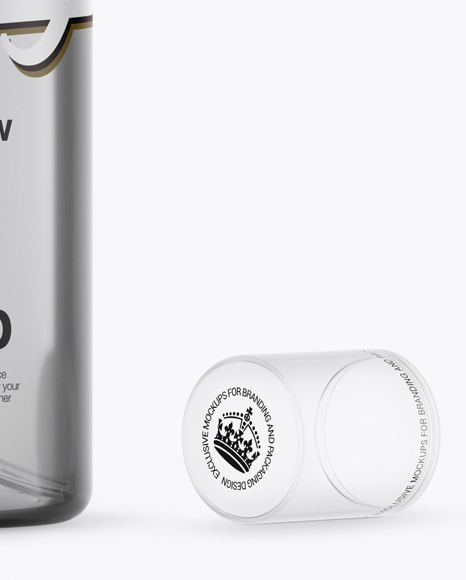 Opened Dark Spray Bottle With Transparent 小ap Mockup Opened Dark Spray Bottle With Transparent 小ap Mockup