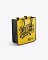 Shopping Bag Mockup - Half Side View (High-Angle Shot)