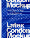 Glossy Three Condom Packaging Mockup