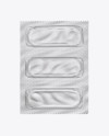 Matte Three Condom Packaging Mockup