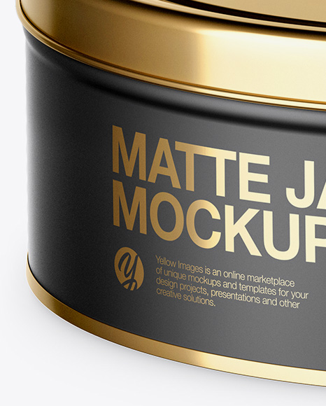 Matte Round Tin Can Mockup (High-Angle Shot)