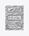 Metallic Three Condom Packaging Mockup