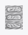 Matte Metallic Three Condom Packaging Mockup