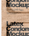 Kraft Paper Three Condom Packaging Mockup