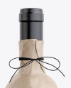 Wine Bottle in Kraft Paper Wrap