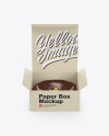 Opened Paper Box With Donut Mockup - Front View (High-Angle Shot)