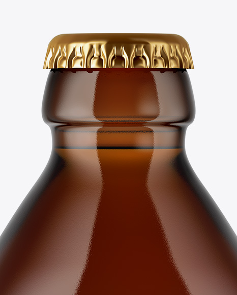 330ml Amber Beer Bottle Mockup