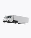 Electric Semi-Trailer Mockup - Half Side View