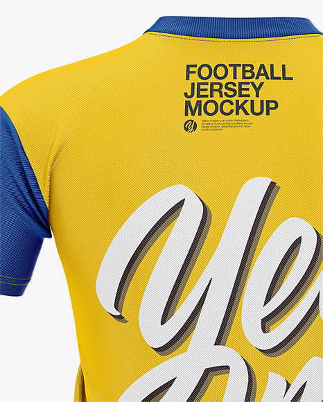 Men’s V-neck Football Jersey Mockup - Back View