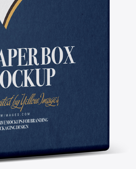 Paper Box Mockup - Half Side View