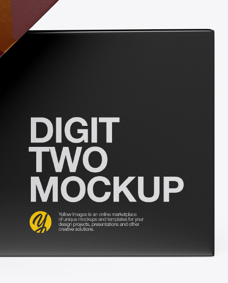 Digit Two Art Object Mockup