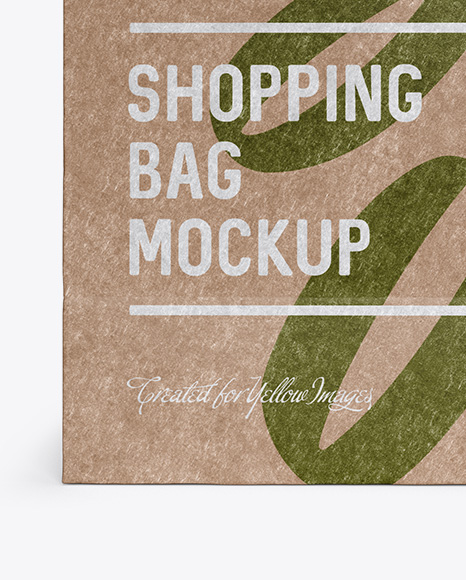 Kraft Paper Shopping Bag Mockup - Front View