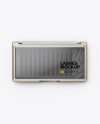 Closed Transparent Box with Lashes Mockup - Top&amp;Front Views