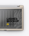 Closed Transparent Box with Lashes Mockup - Top&Front Views