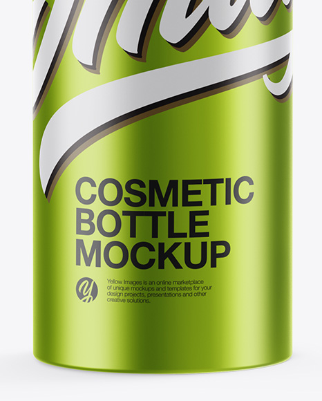 Matte Metallic Cosmetic Bottle Mockup Matte Metallic Cosmetic Bottle Mockup