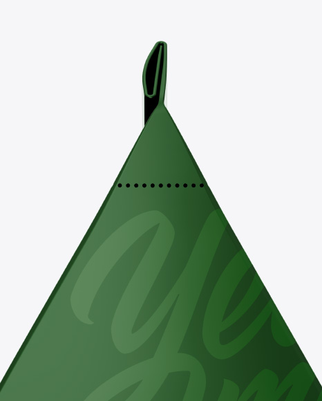 Triangular Package Mockup - Front View