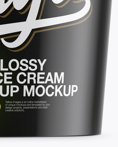 Glossy Ice Cream Cup Mockup