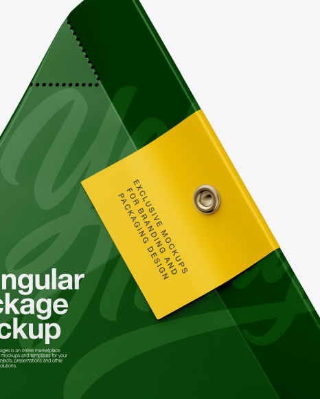 Triangular Package Mockup - Side View