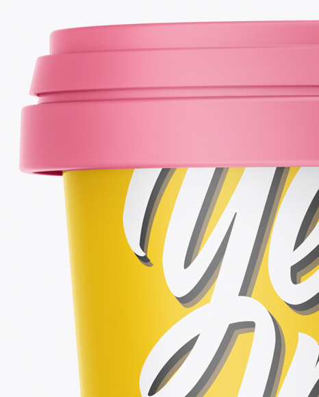 Matte Ice Cream Cup Mockup