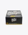 20 Snack Bars Box Mockup - Front View (High-Angle Shot)