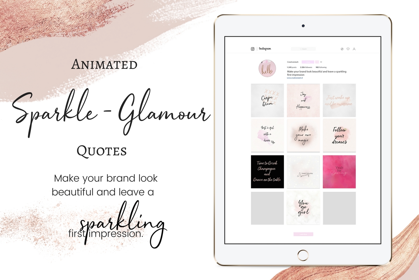 Animated Sparkle, Glamour quotes