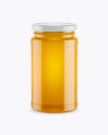 Honey Jar Mockup - Front View (High-Angle Shot)