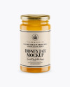 Honey Jar Mockup - Front View (High-Angle Shot)