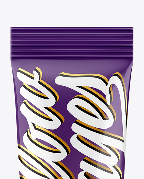 Glossy Stick Sachet Mockup - Front View