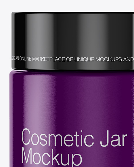 Glossy Cosmetic Jar Mockup Glossy Cosmetic Jar Mockup