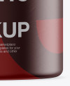 Plastic Jar in Matte Shrink Sleeve Mockup Plastic Jar in Matte Shrink Sleeve Mockup