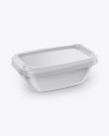 Plastic Container Mockup - Half Side View (High-Angle Shot)