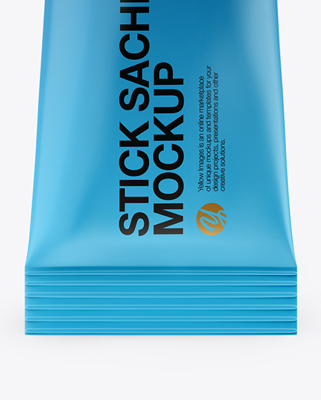 Matte Stick Sachet Mockup - Front View