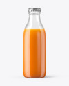 180ml Carrot Juice Bottle Mockup