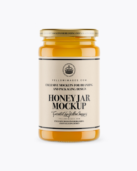 Honey Jar Mockup - Front View