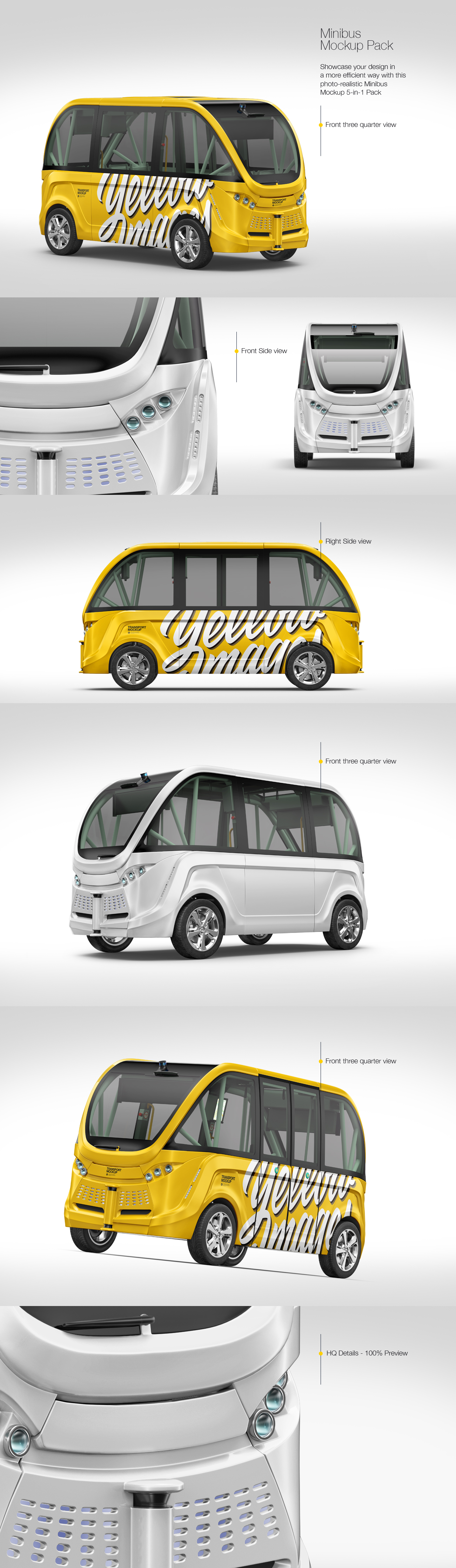 Minibus Mockup Pack Minibus Mockup Pack