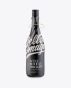 Wine Bottle in Glossy Paper Wrap Mockup