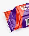 Glossy Candy Package Mockup - Half Side View