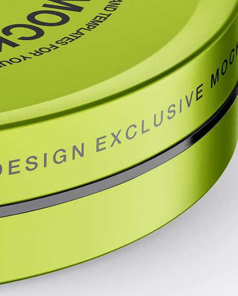 Metallic Round Cosmetic Jar Mockup Metallic Round Cosmetic Jar Mockup